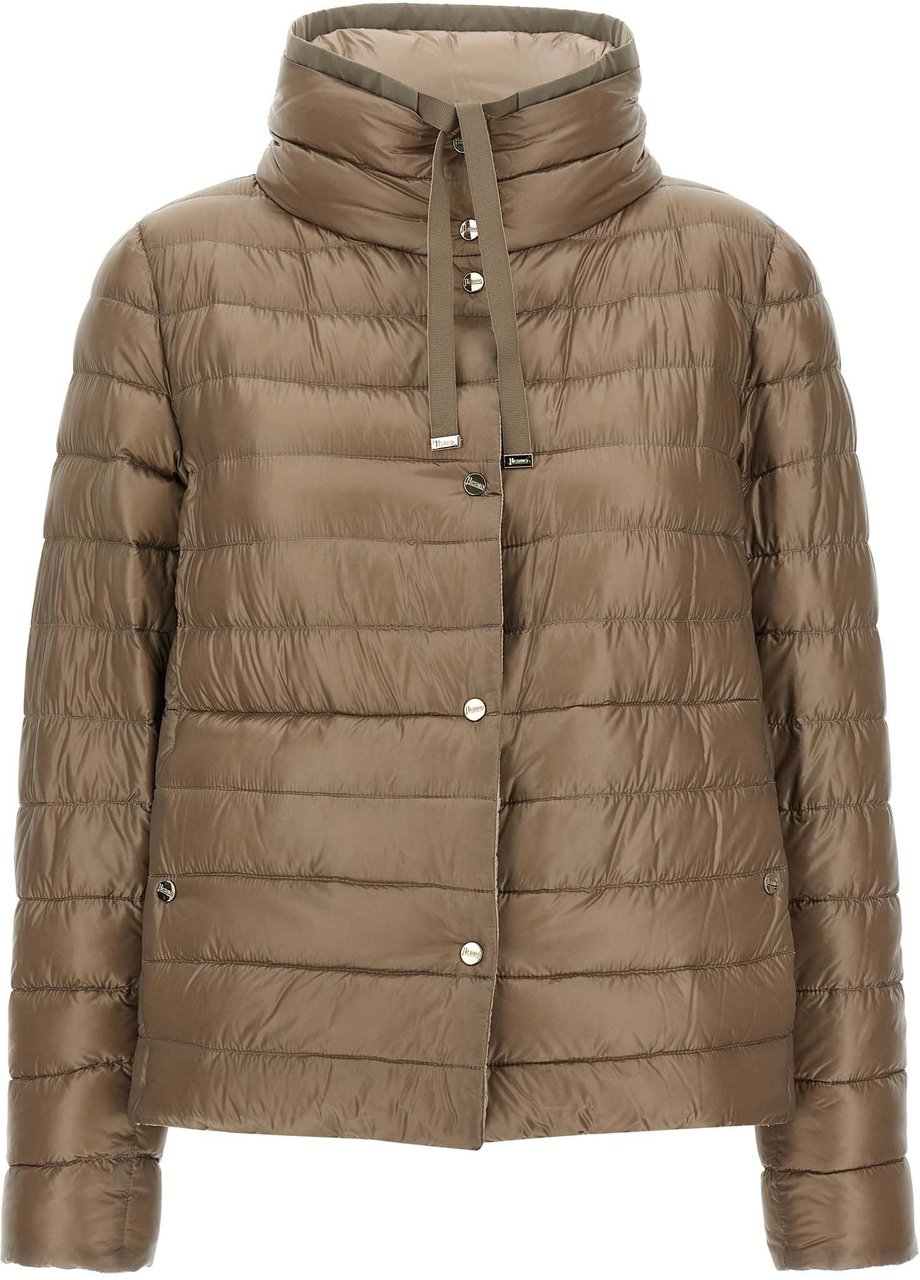 Herno Brown Polyamide Full-Length Jacket Bruin