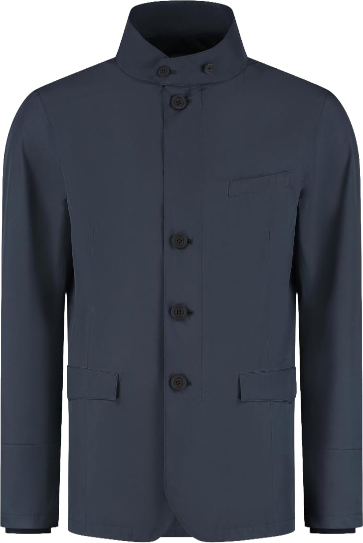 Herno Man's Woven Jacket Blauw