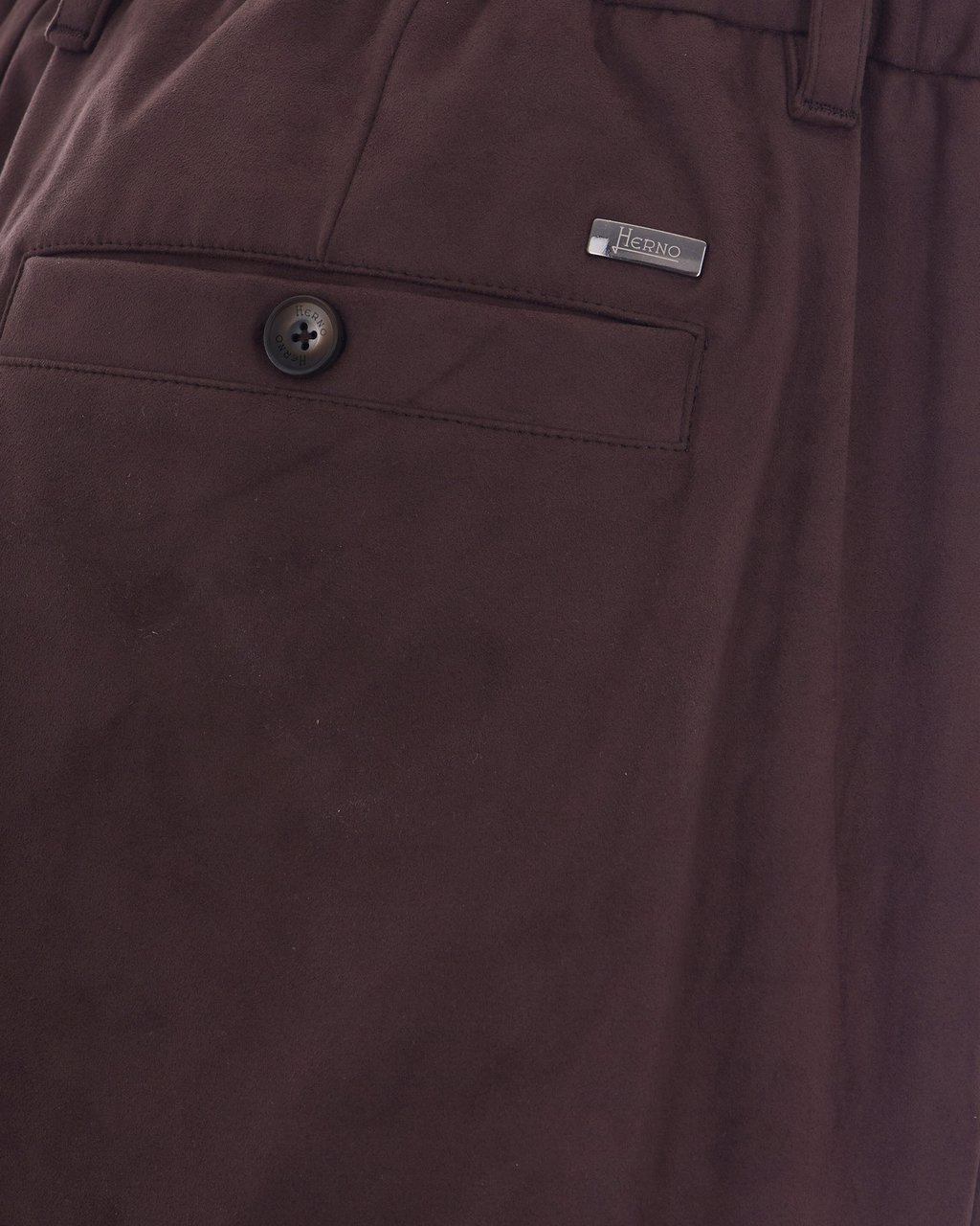 Herno Trousers Marrone Scuro Bruin