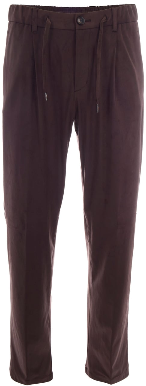 Herno Trousers Marrone Scuro Bruin