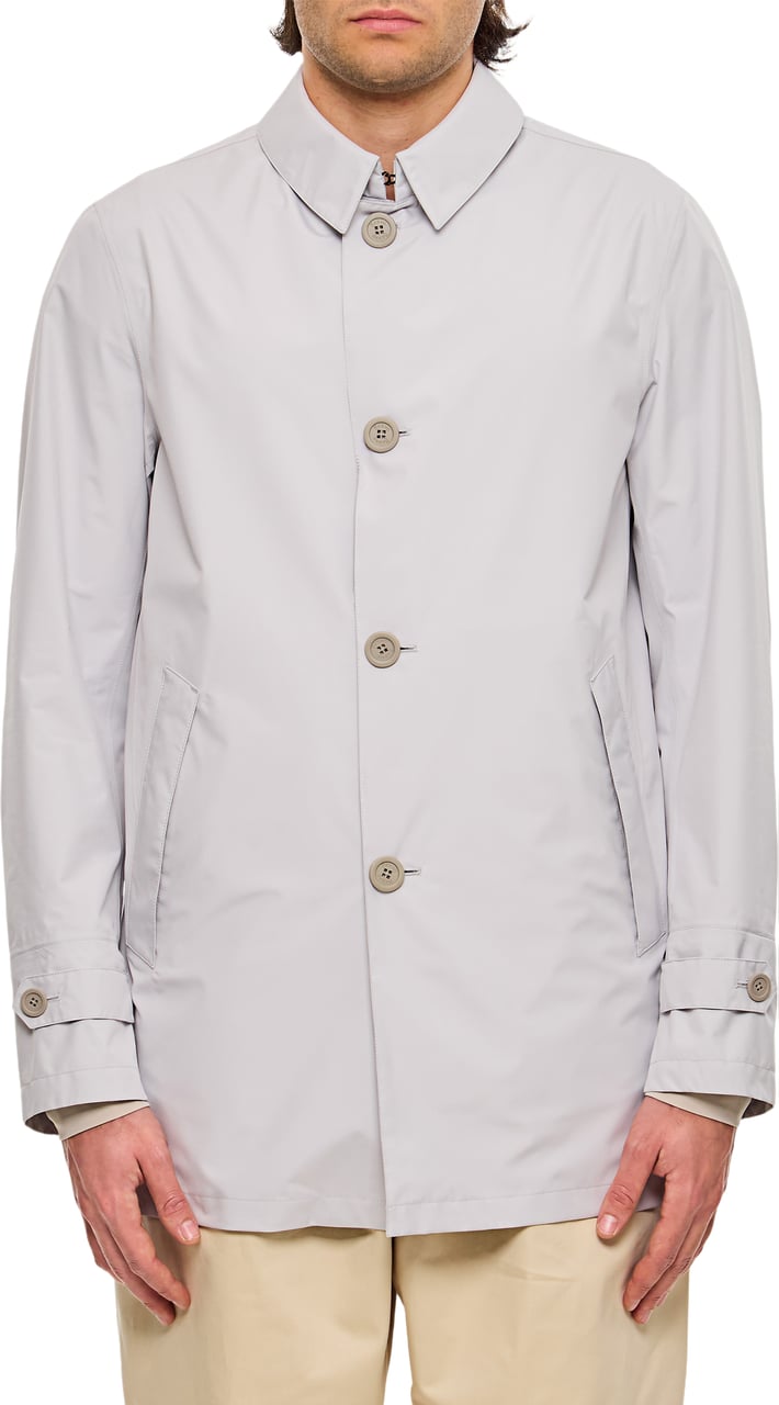 Herno Pearl Gray Laminar Waterproof Casual Jacket Grijs