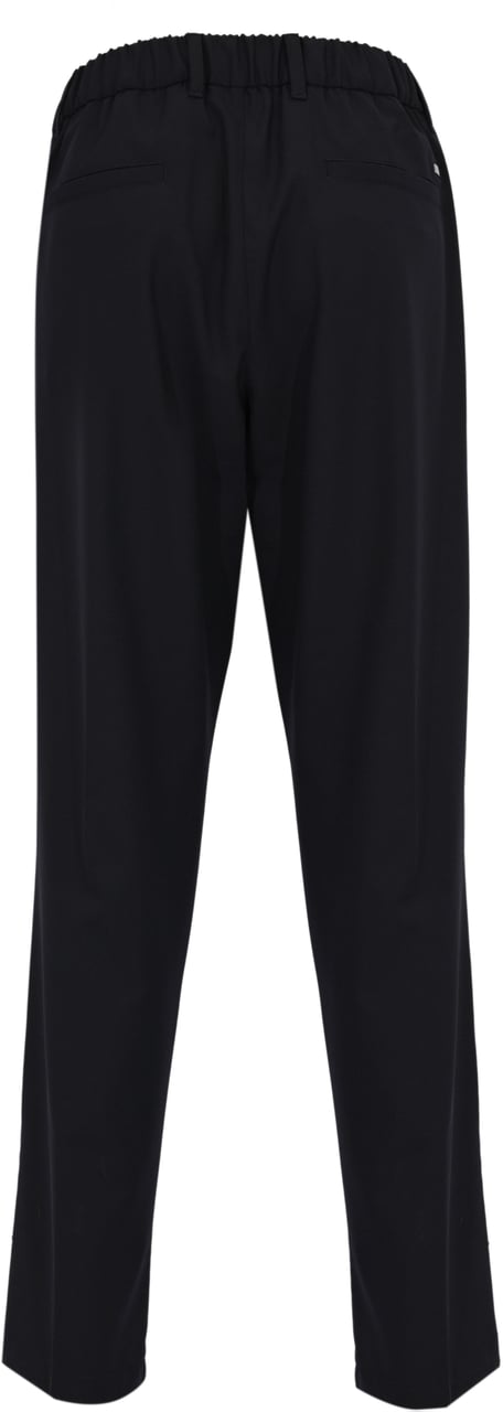 Herno Trousers Blue Zwart