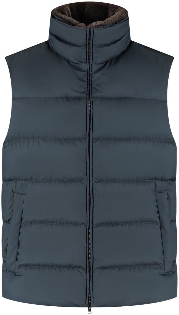 Herno Men's Woven Vest Blauw