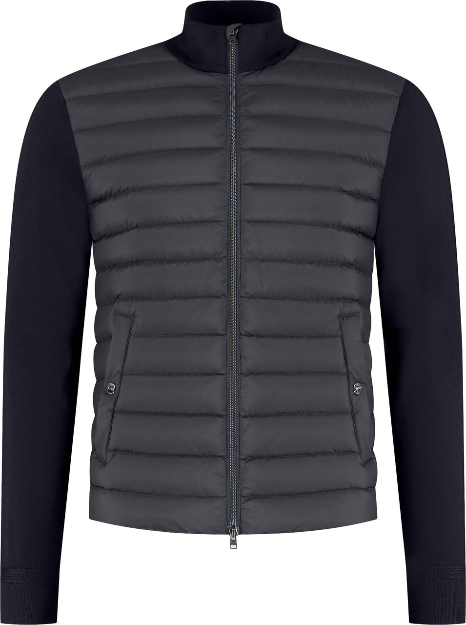 Herno Man's Knitted Jacket Blauw
