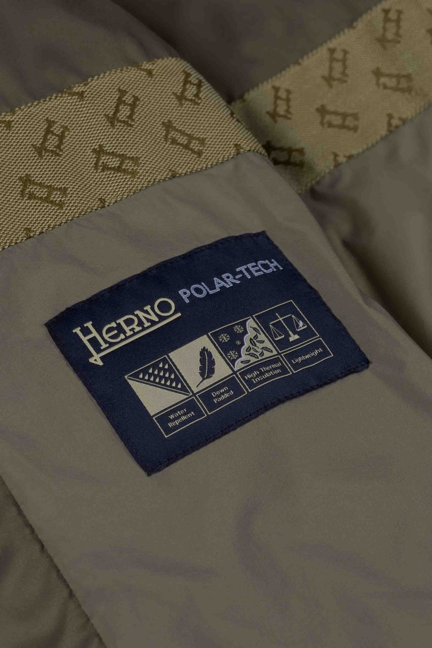Herno Men`s Woven Half Coat Beige