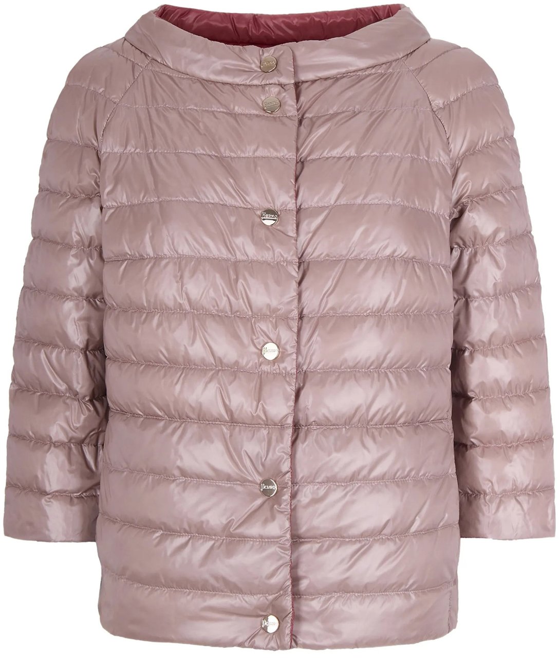 Herno Neutral Piumino Short Puffer Polyamide Jacket Maroon