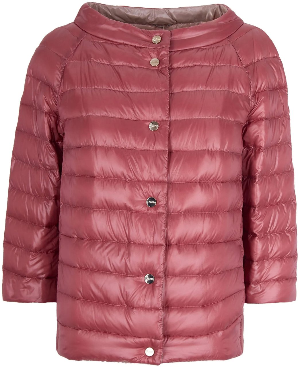 Herno Neutral Piumino Short Puffer Polyamide Jacket Maroon