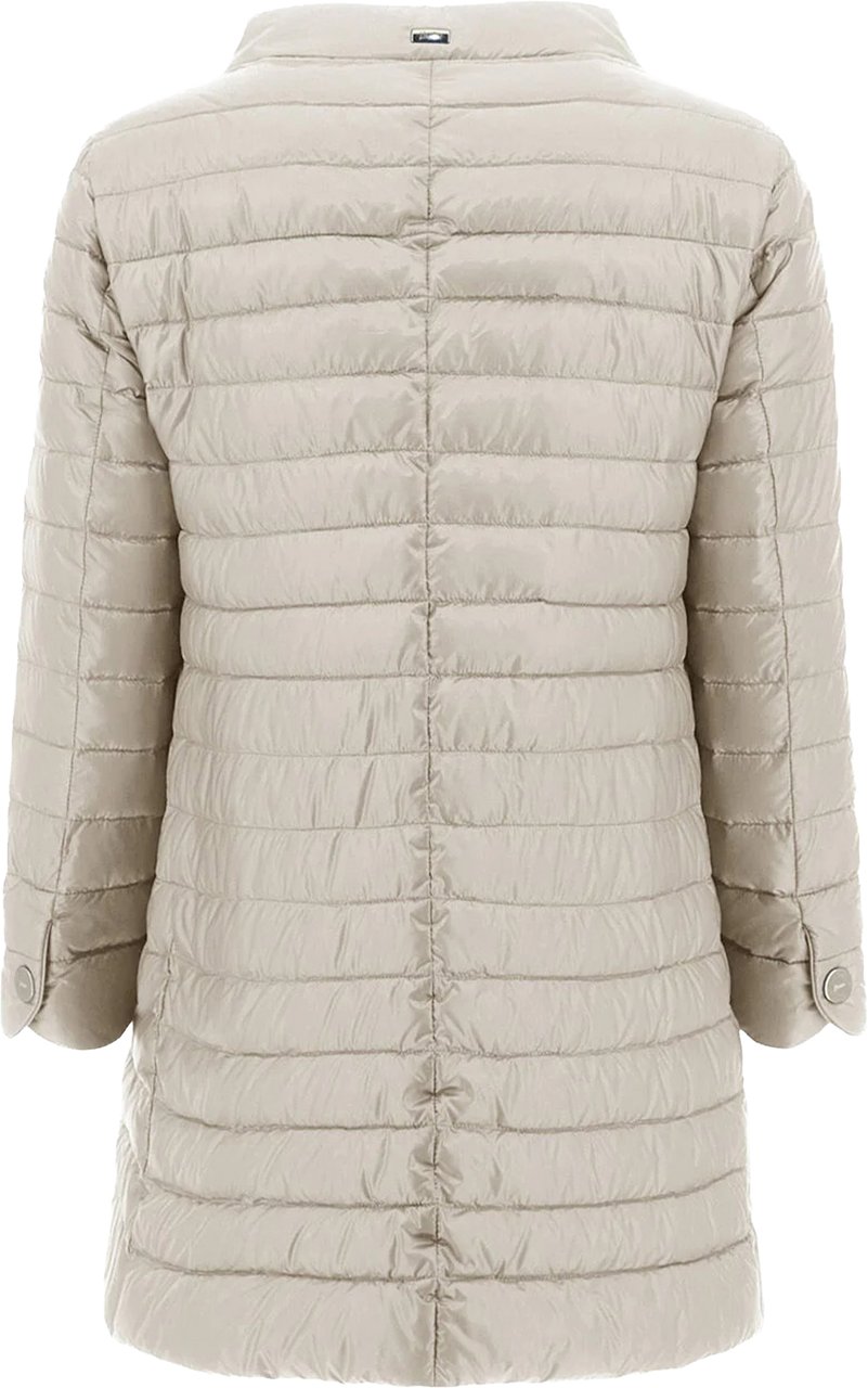 Herno Neutral Piumino Quilted Round Neck Jacket Grijs