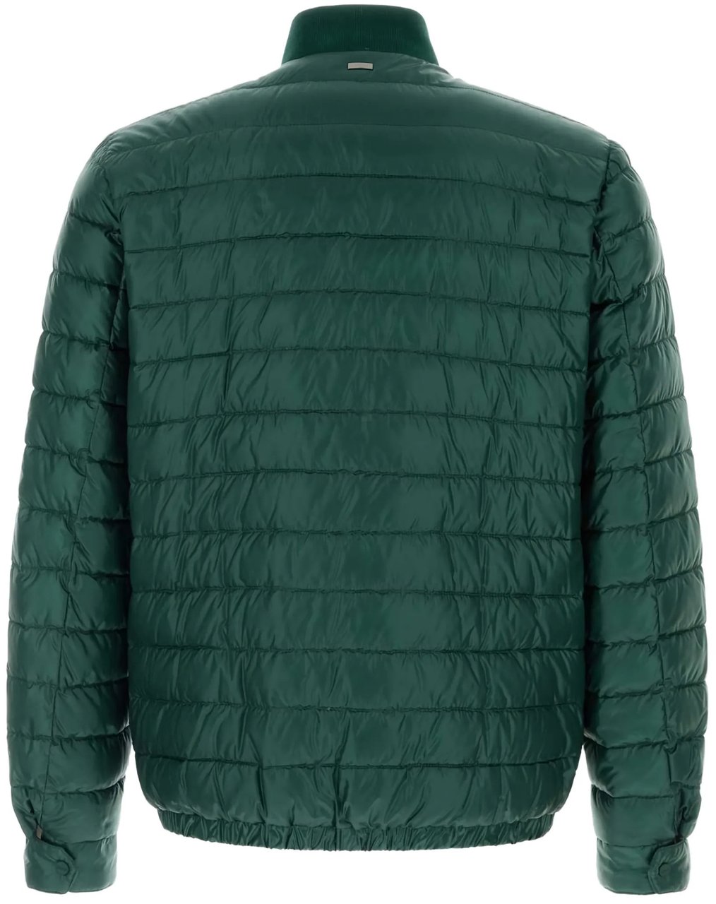 Herno Green Piumino Quilted Ribbed Knit Jacket Groen