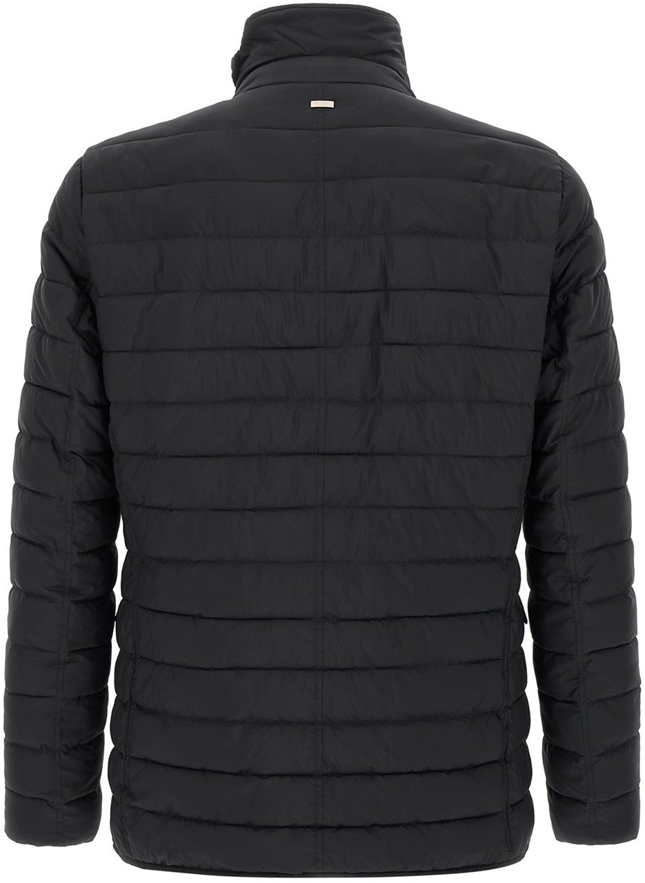 Herno Black Legend Quilted Stand Collar Jacket Zwart