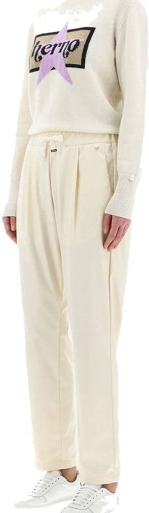 Herno Herno White Polyester Casual Pants Wit