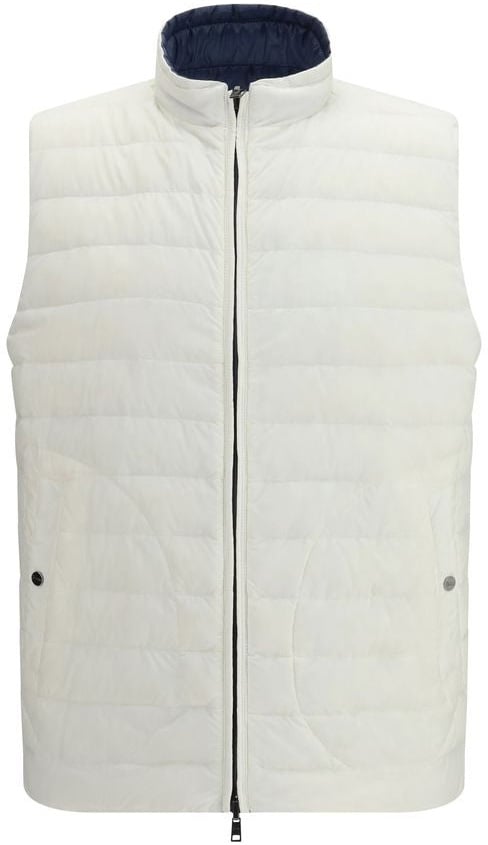 Herno White Polyamide Sleeveless Jacket Wit