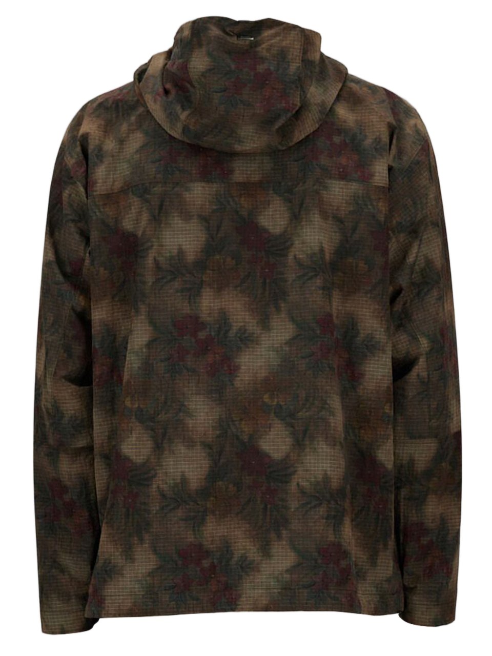 Herno Multicolor Tropical Pattern Ripstop Nylon Parka Grijs