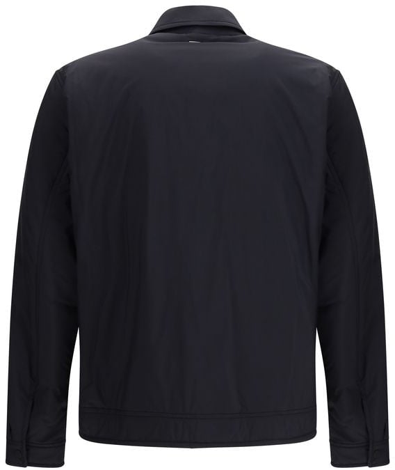 Herno Black Nylon Shell Jacket Zwart