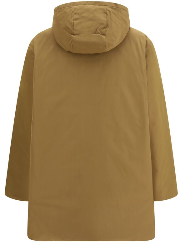 Herno Knee-Length Matte-Finish Coat with Structured Silhouette Zwart