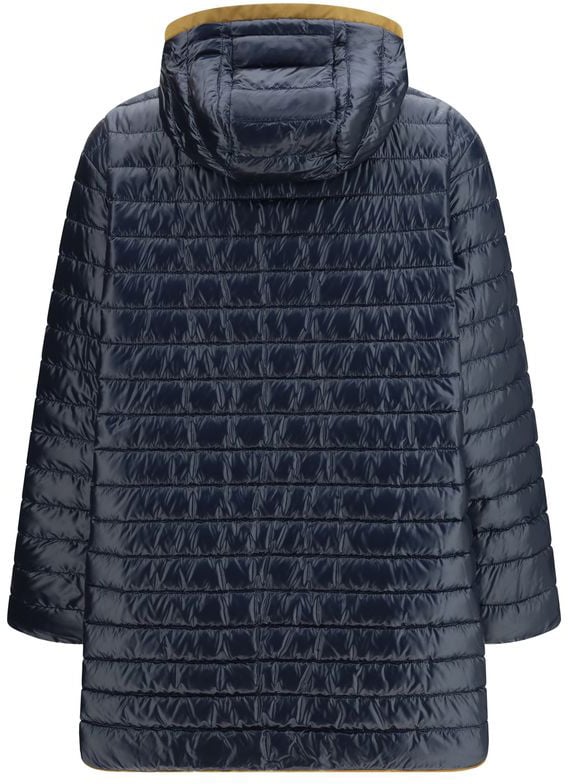 Herno Knee-Length Matte-Finish Coat with Structured Silhouette Zwart