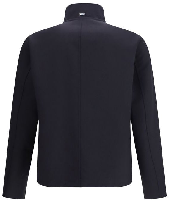 Herno Blue Elastane Coat Blauw