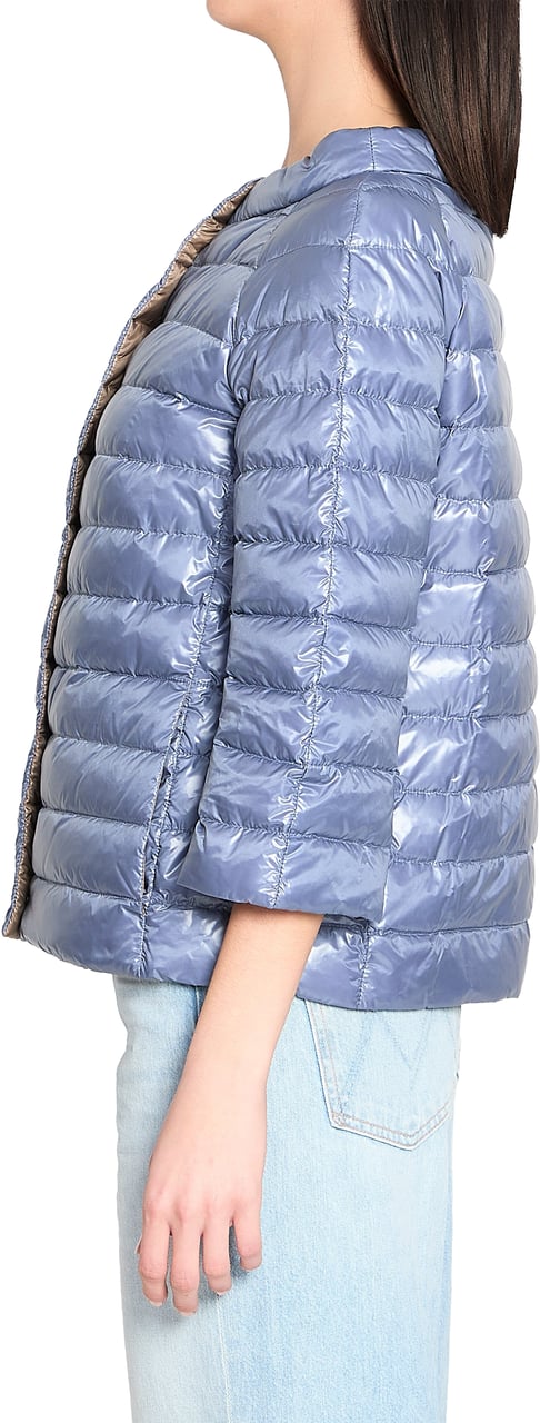 Herno Reversible short down jacket Lichtblauw