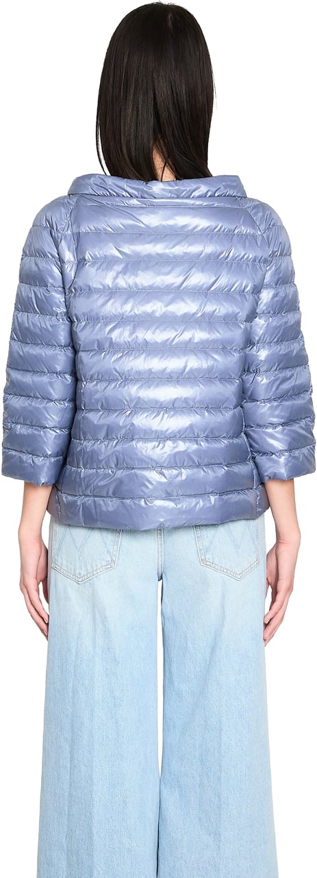 Herno Reversible short down jacket Lichtblauw