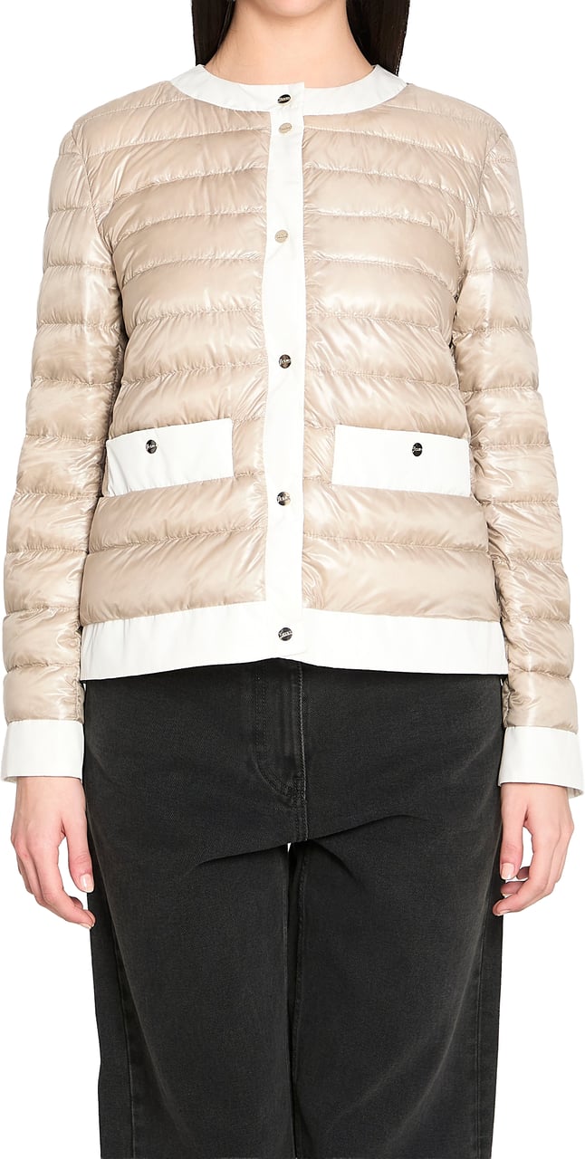 Herno Short padded down jacket Beige