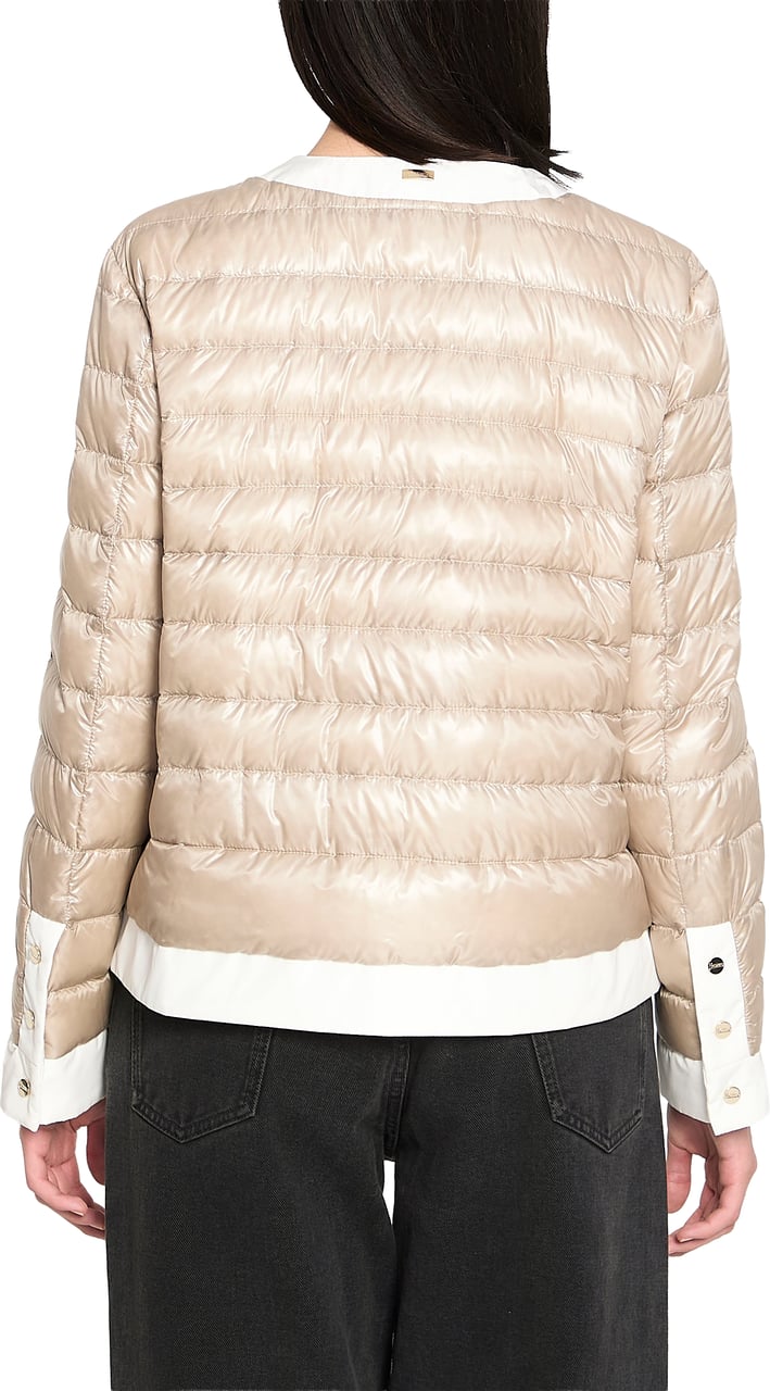 Herno Short padded down jacket Beige