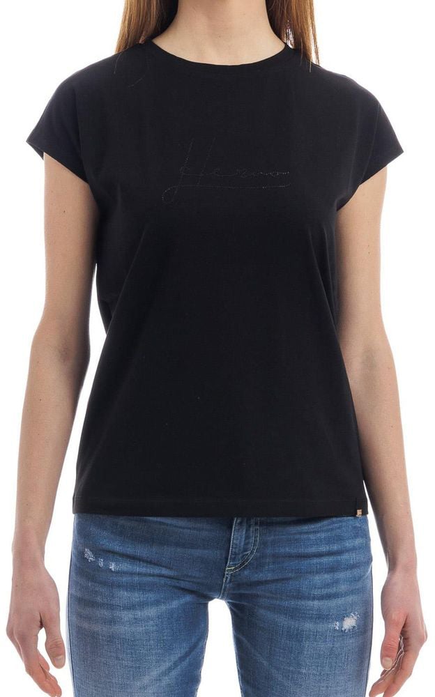 Herno Herno Black Cotton T-Shirt Zwart