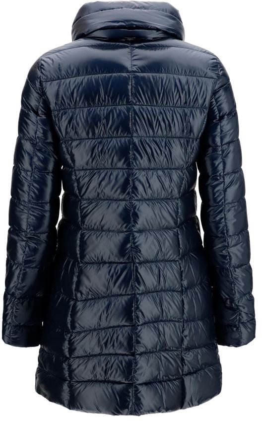 Herno Blue Polyamide Full-Length Jacket Blauw