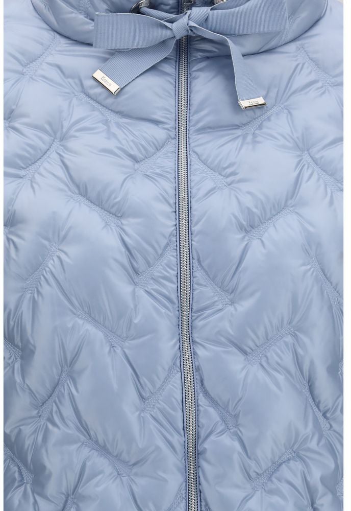 Herno Blue Polyester Full-Length Jacket Blauw