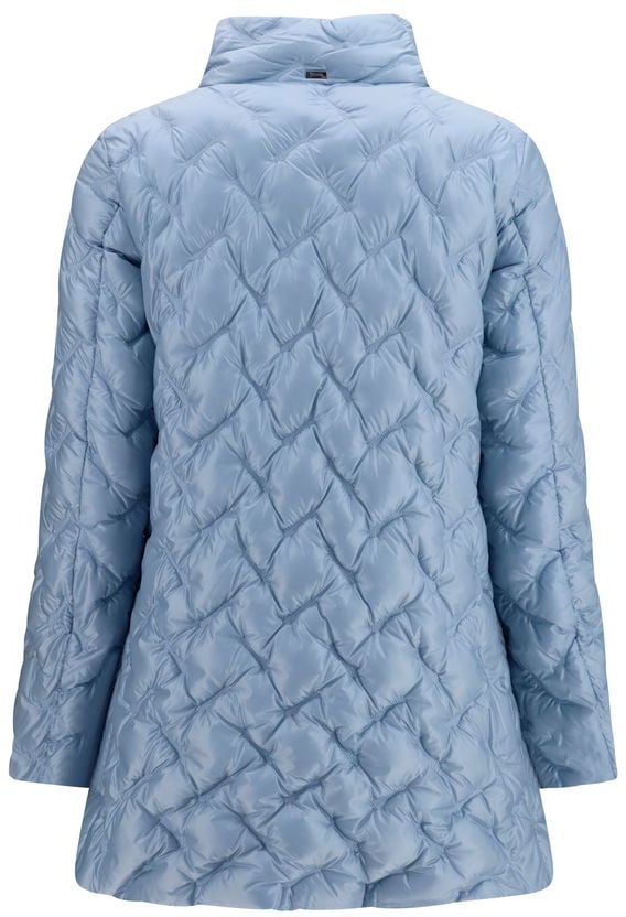 Herno Blue Polyester Full-Length Jacket Blauw