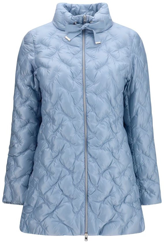 Herno Blue Polyester Full-Length Jacket Blauw