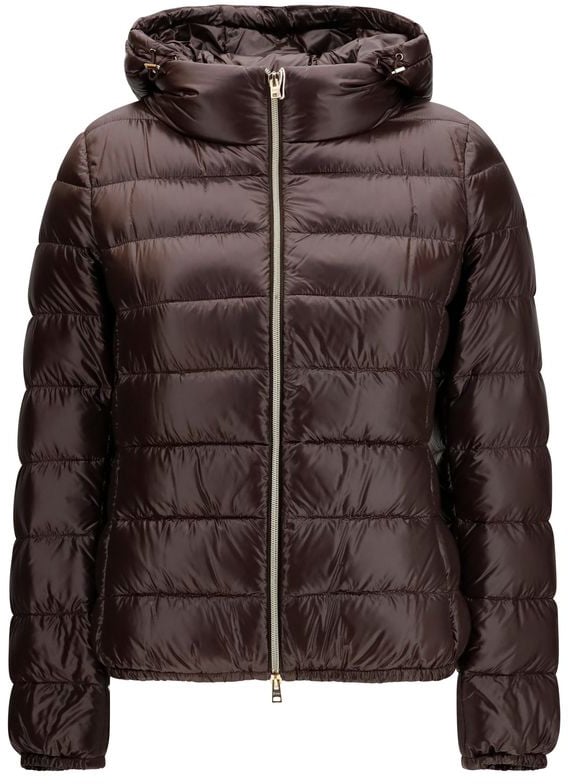 Herno Brown Polyamide Full-Length Jacket Bruin