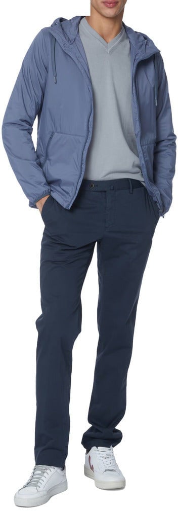 Herno Hooded Nylon Shorts Jacket Blauw