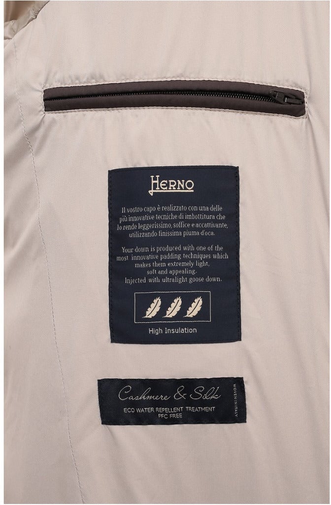 Herno Herno cashmere and silk down jacket, beige Beige