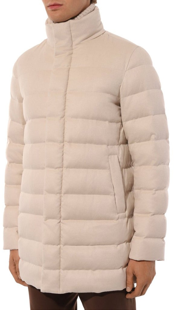 Herno Herno cashmere and silk down jacket, beige Beige