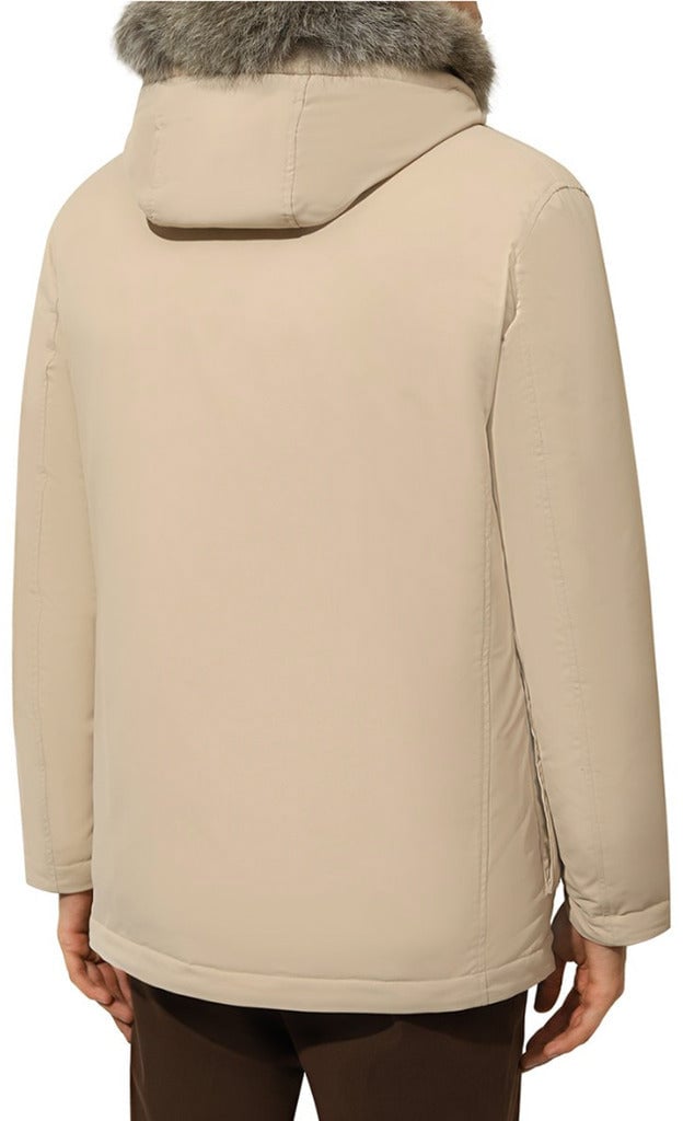 Herno Herno nylon down jacket with murmansky hood, beige Beige