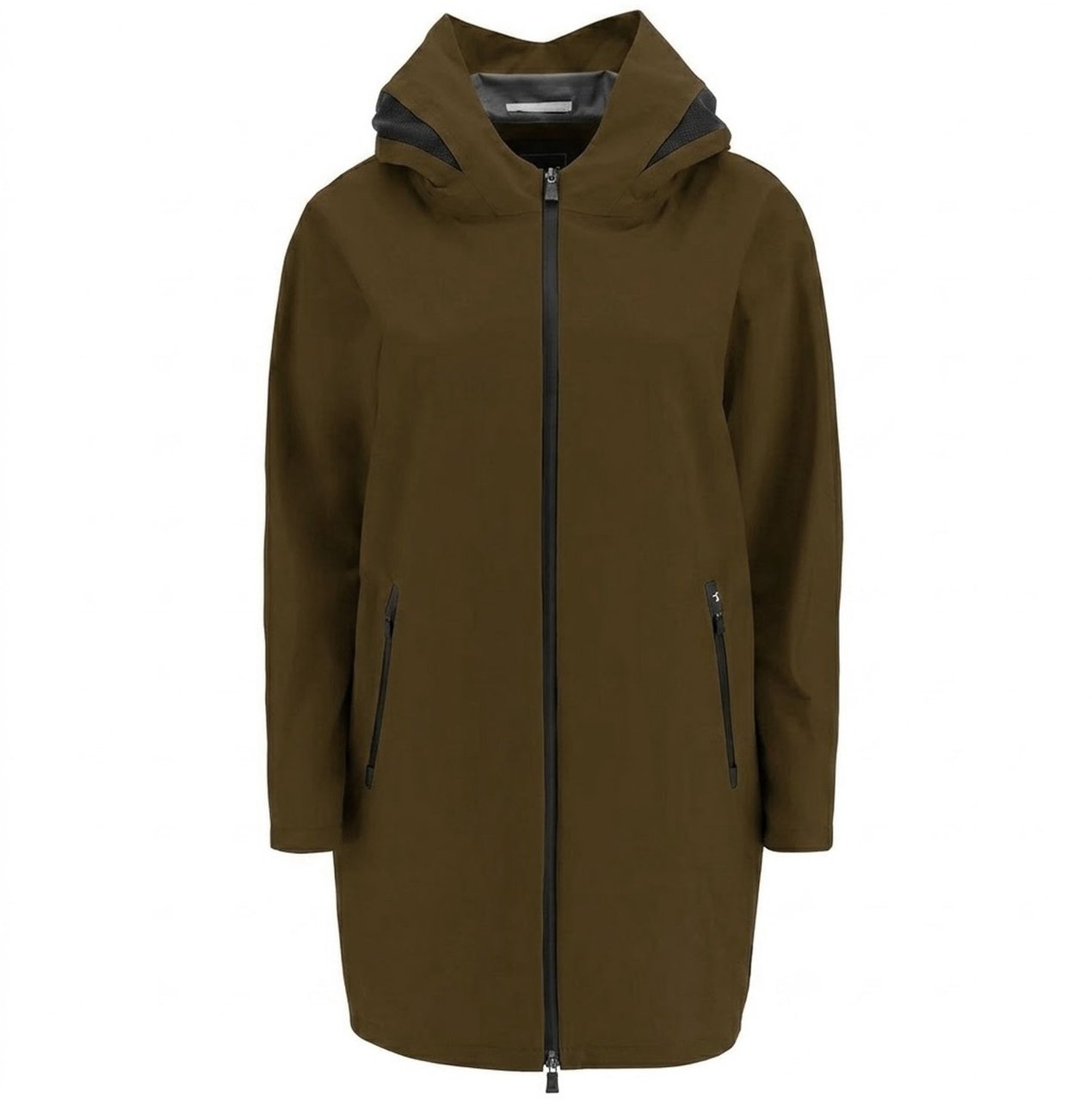 Herno Herno Hooded Zipped Coat Groen