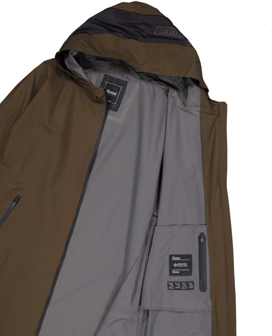 Herno Herno Hooded Zipped Coat Groen