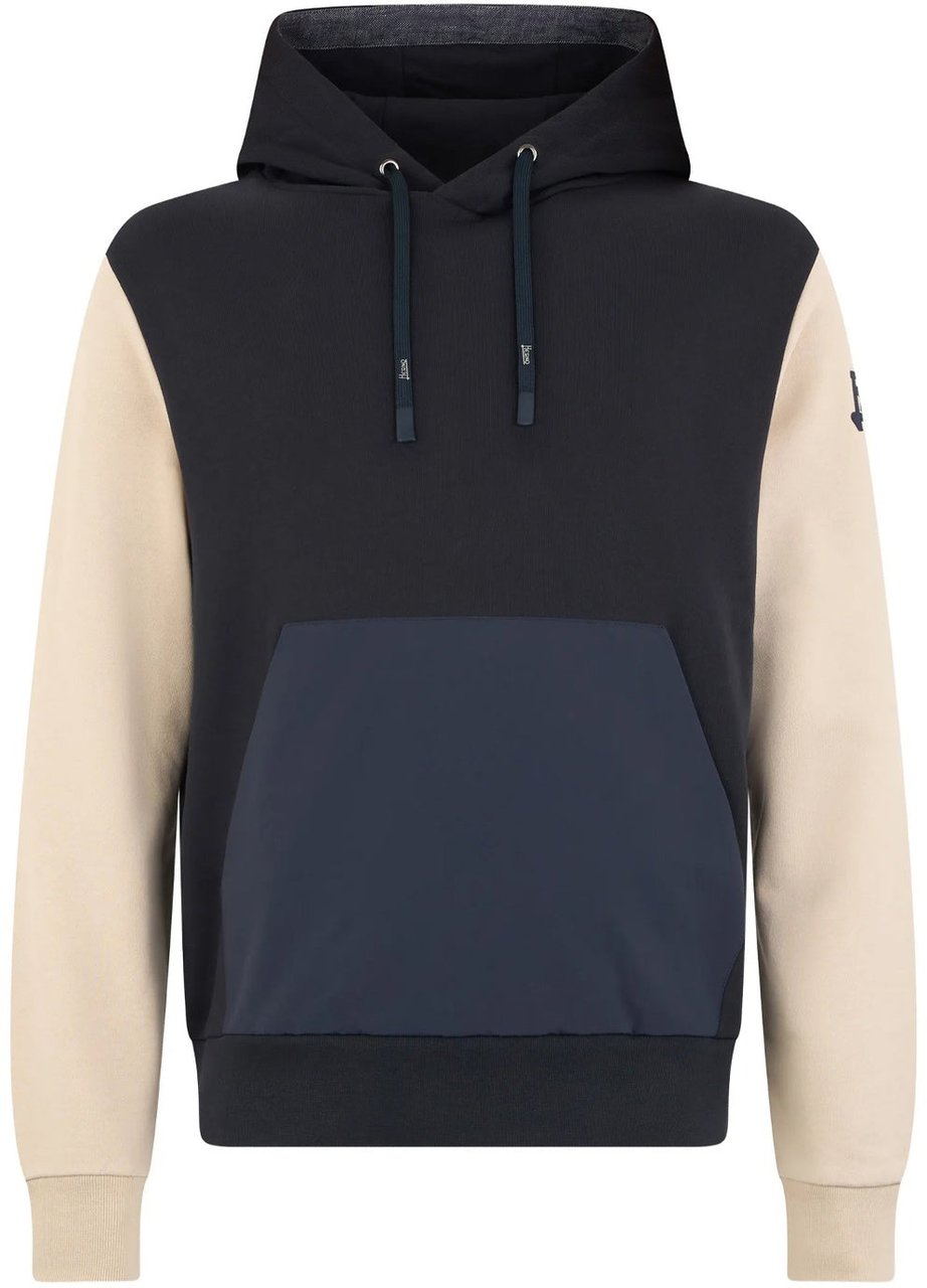 Herno Herno Colour-Block Hooded Sweatshirt Blauw