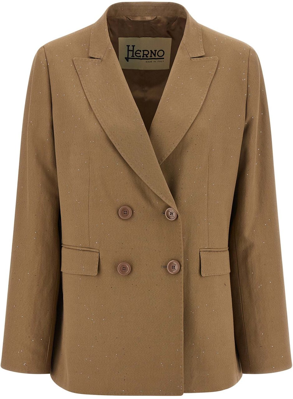 Herno Beige Viscose Blazer Beige