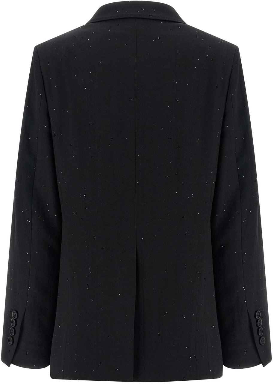 Herno Black Viscose Blazer Zwart