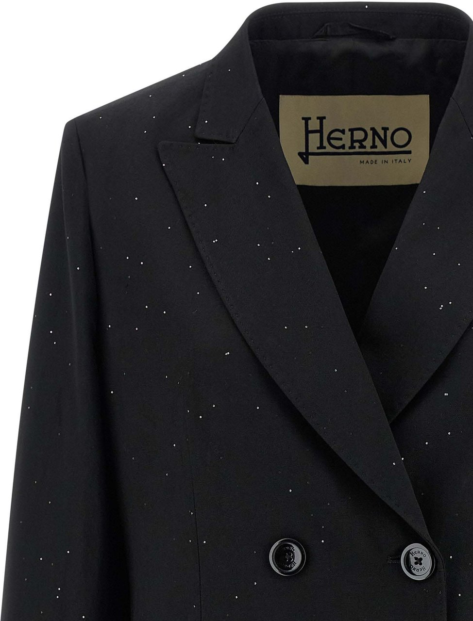 Herno Black Viscose Blazer Zwart