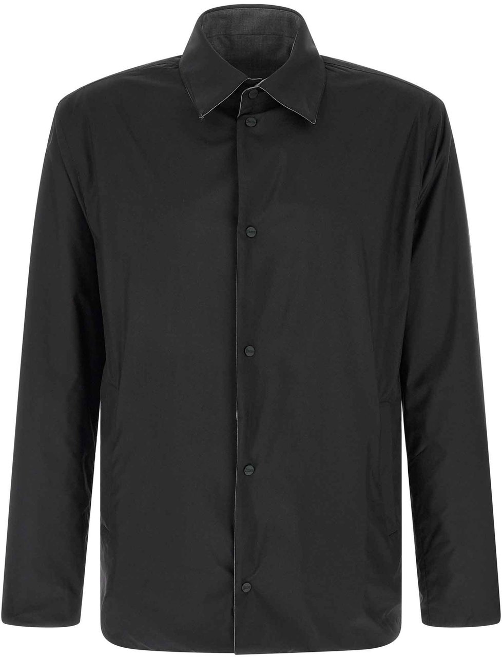 Herno Gray Polyester Full-Length Jacket Grijs