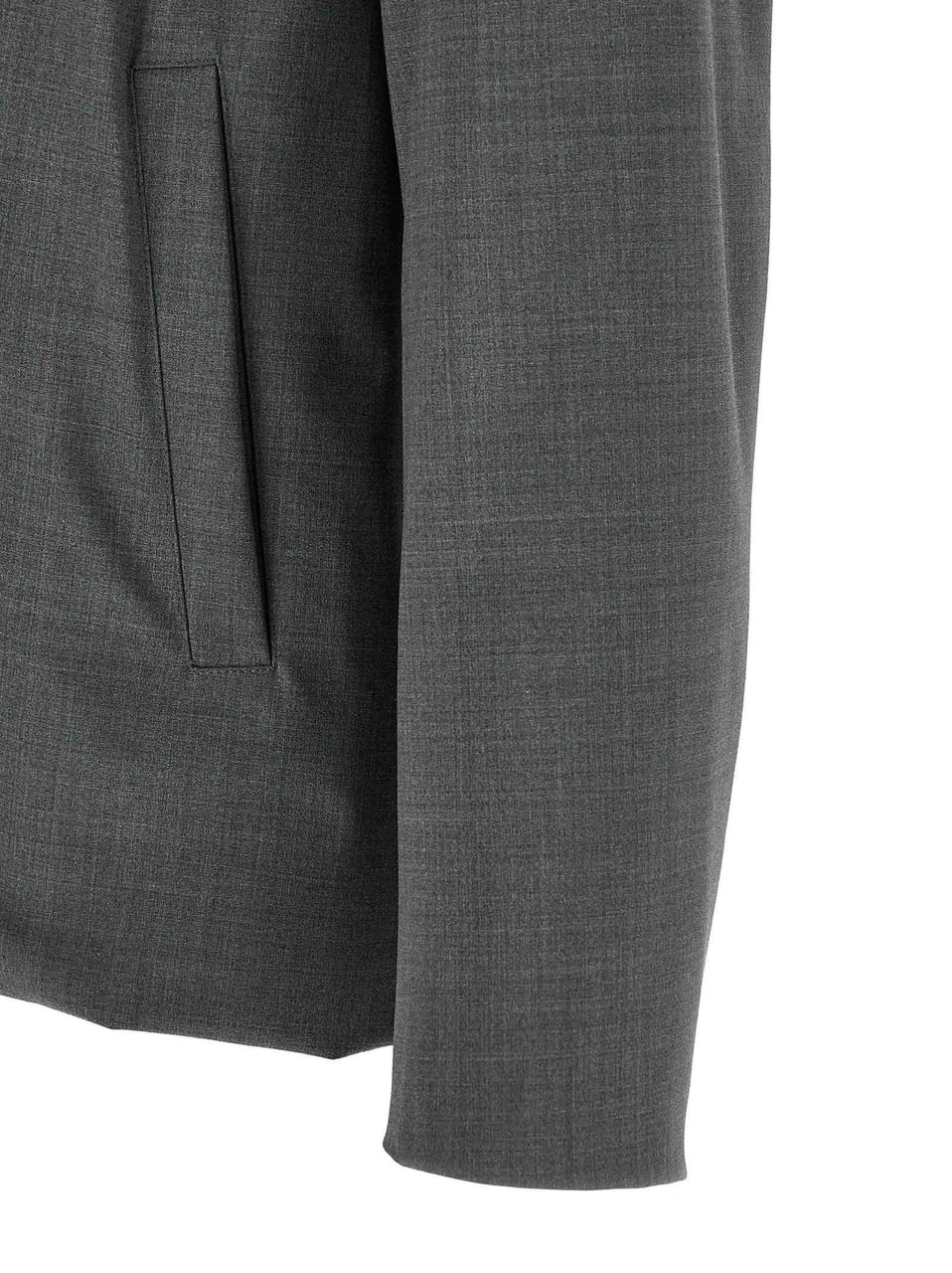 Herno Gray Polyester Full-Length Jacket Grijs