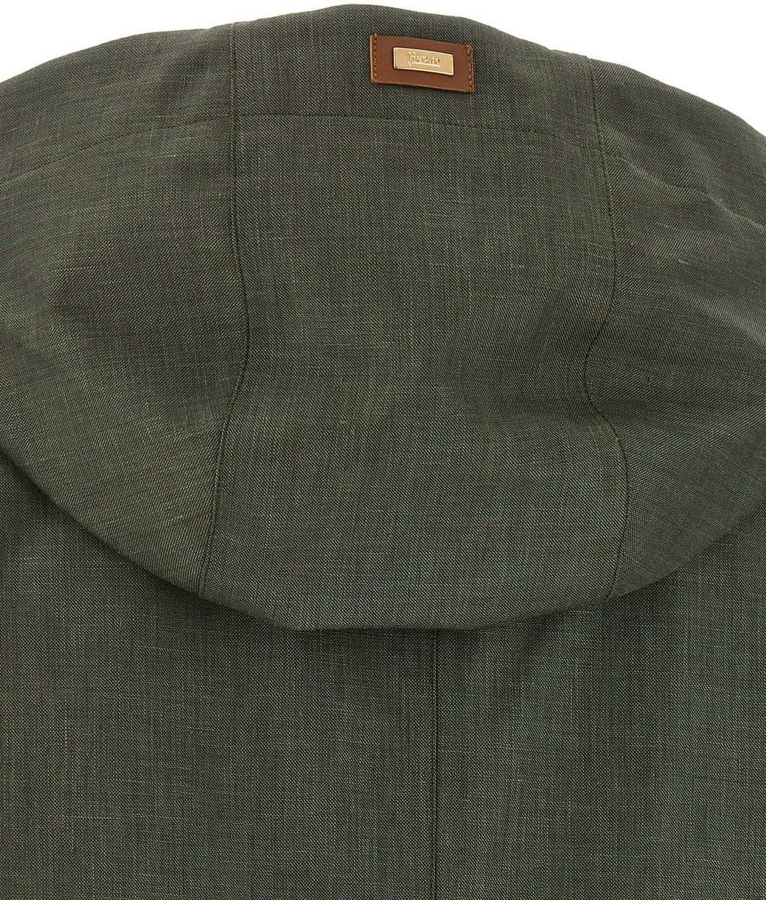 Herno Bicolor Linen Coat Groen