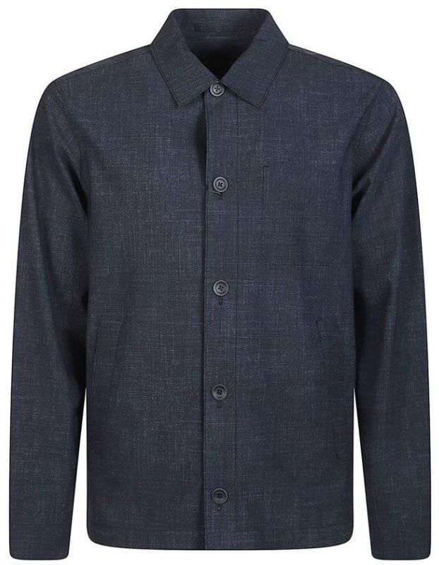 Herno Blue Button Front Casual Jacket Zwart
