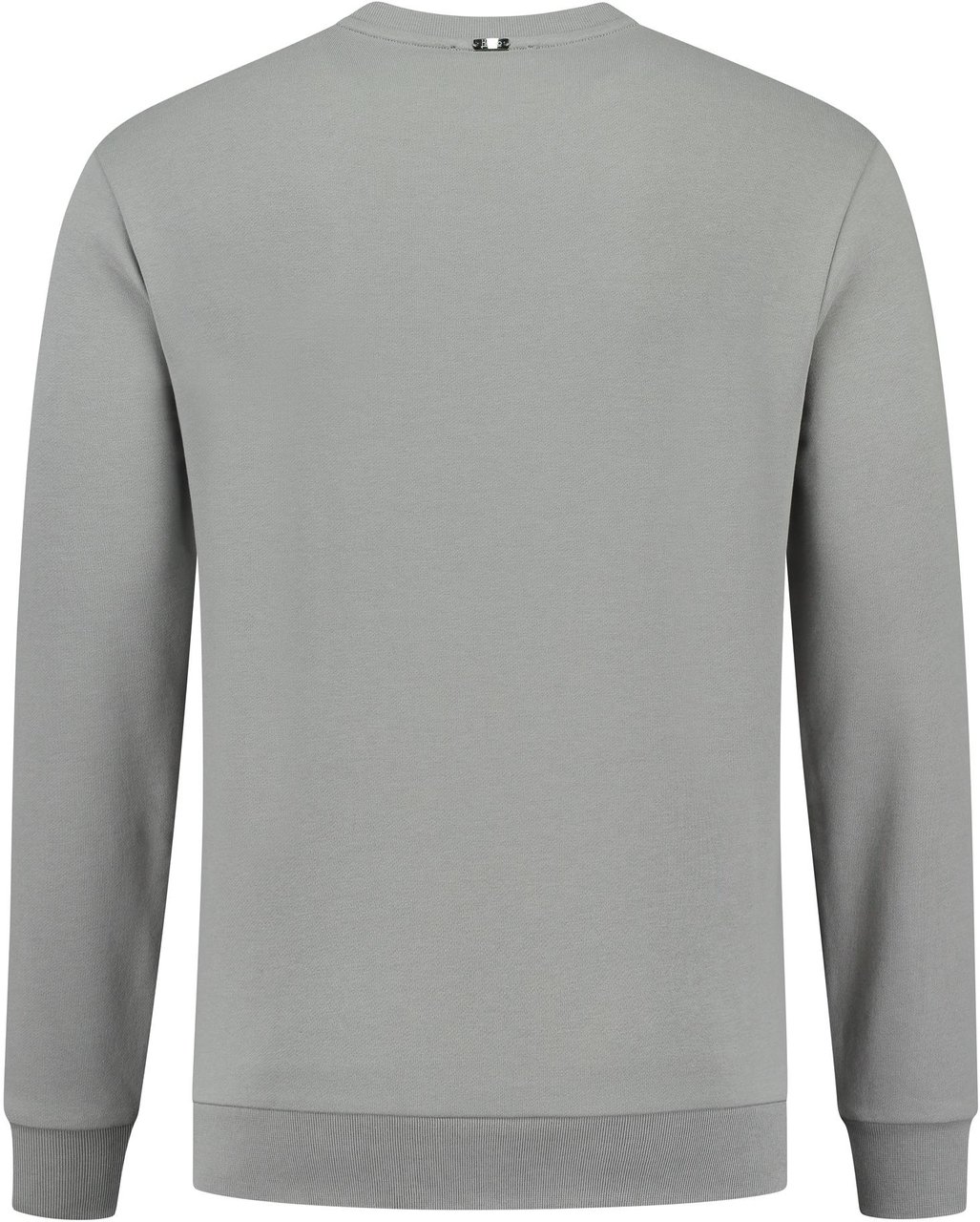 Herno Felpa Girocollo Cotton Sweater Ricamo Herno Grijs