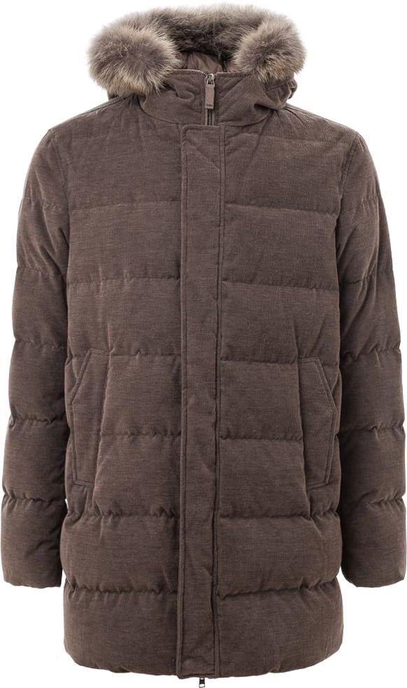 Herno Brown Cotton Bomber Bruin