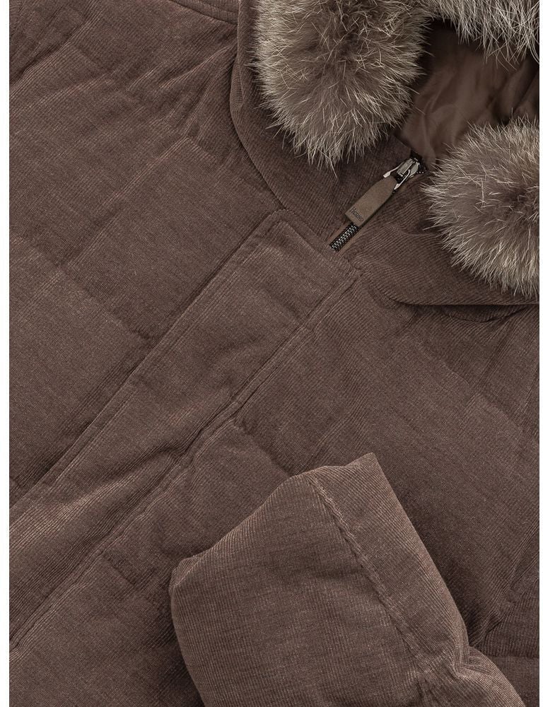 Herno Brown Cotton Bomber Bruin