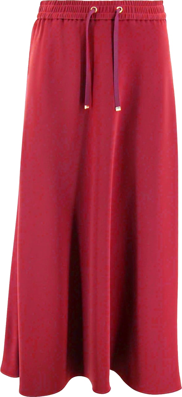 Herno Elastic Waist Midi Skirt Rood