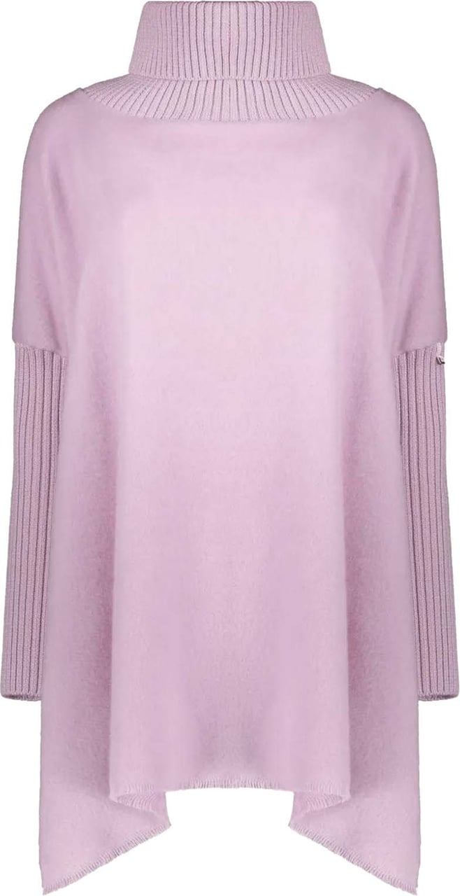 Herno high-collar Asymmetric Poncho Paars